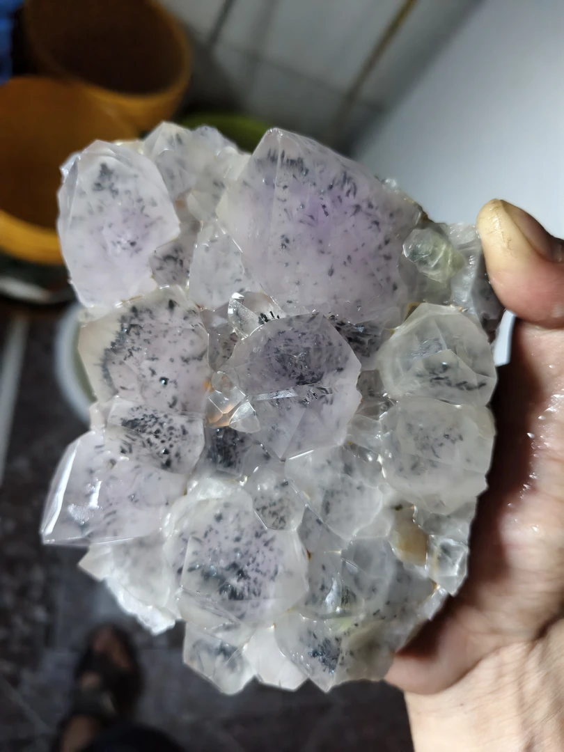 非金属仿水晶手链 天然紫水晶原石适合情侣佩戴