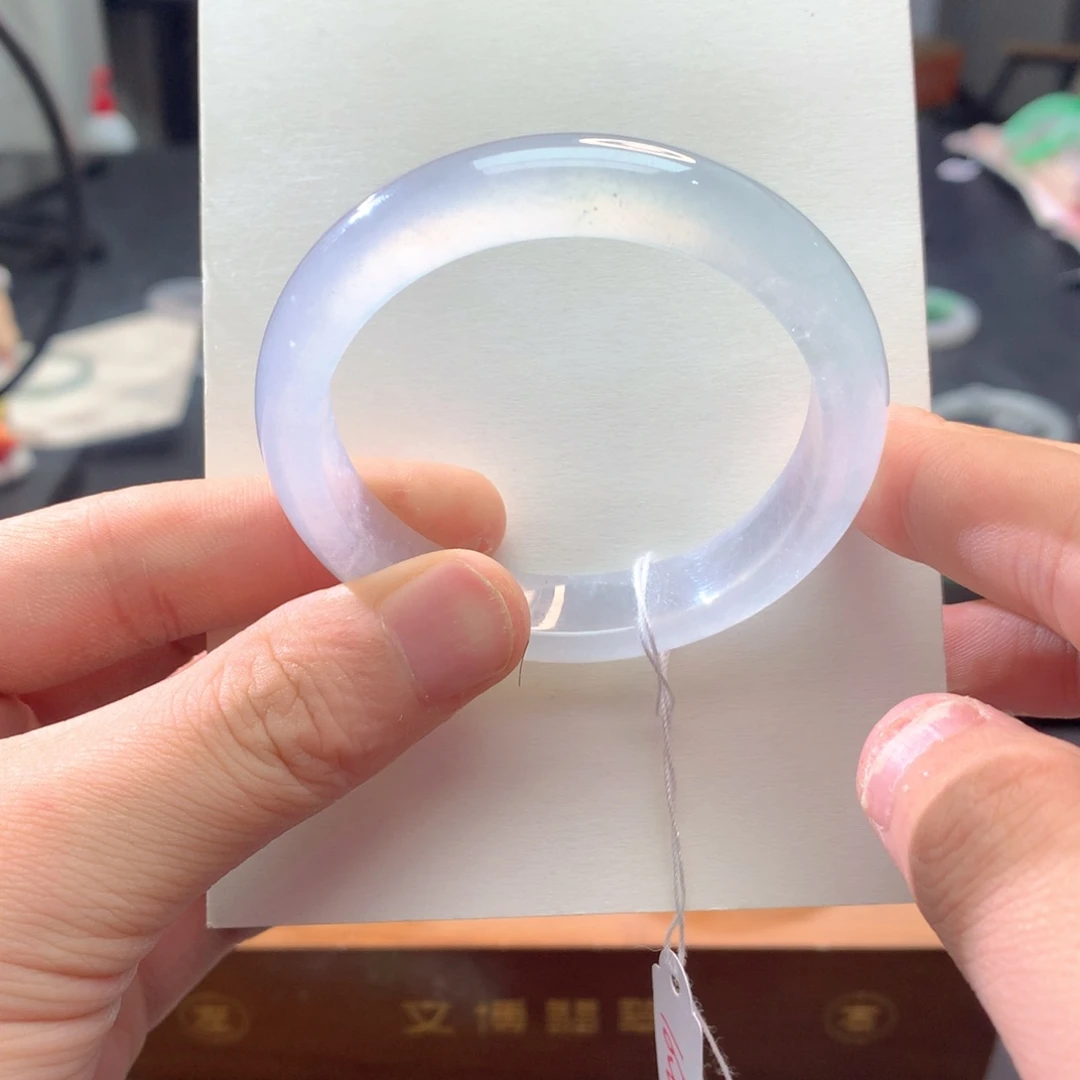 翡翠未镶嵌手镯高冰正圈