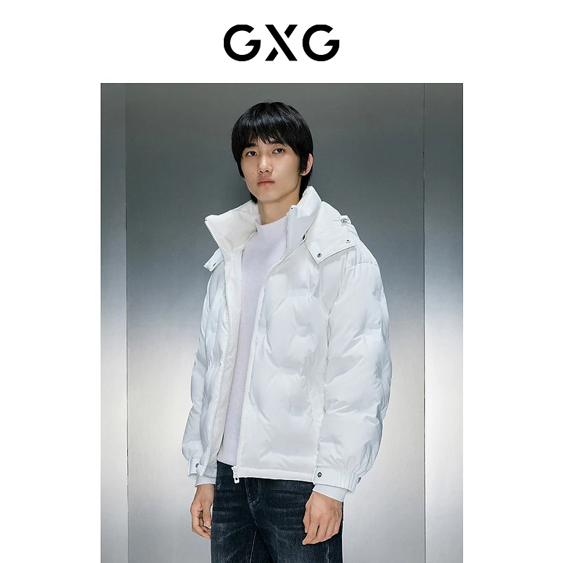 GXG男装 三色连帽短款羽绒 冬季新品#GEX1D2526544