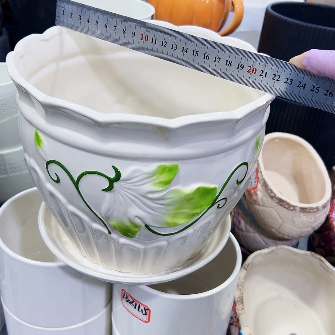 走孔，外贸尾单陶瓷花盆凑单10米包邮瑕疵