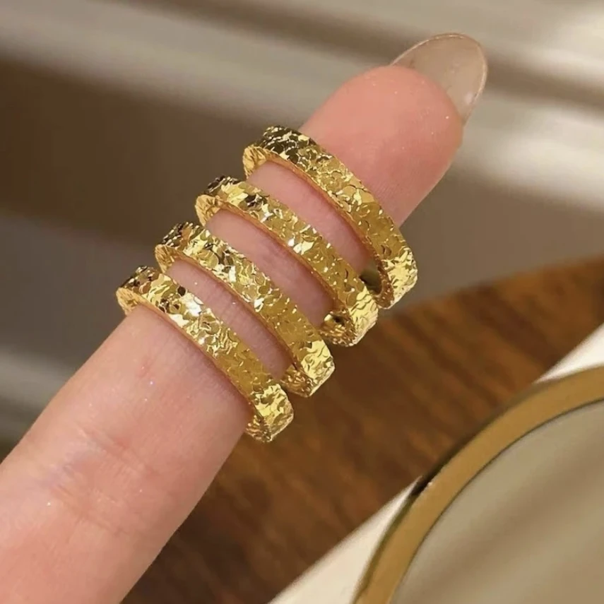 戒指 碎冰冰戒指菱格纹爆闪气质精致指环Z-25