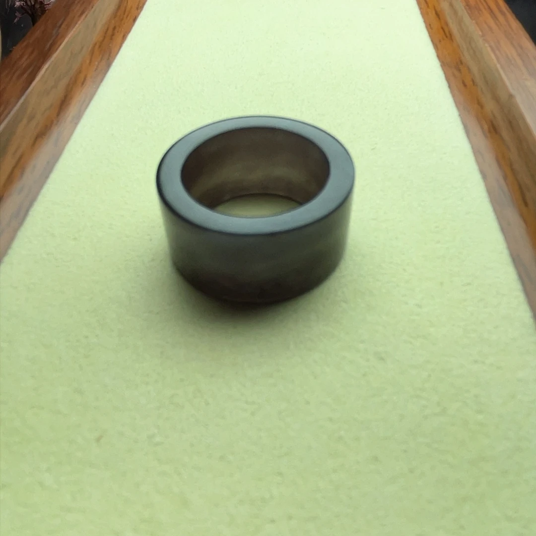 和田玉戒指未镶嵌T****?DW紫17号直切