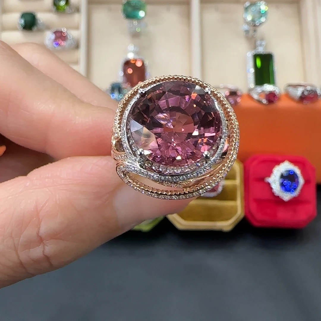 戒指碧玺18K金镶嵌10.75ct