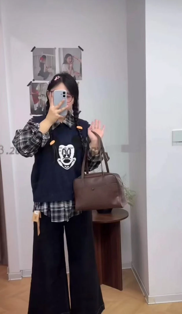 韩系ins风慵懒百搭无袖针织背心 25秋季宽松休闲减龄叠穿三件套