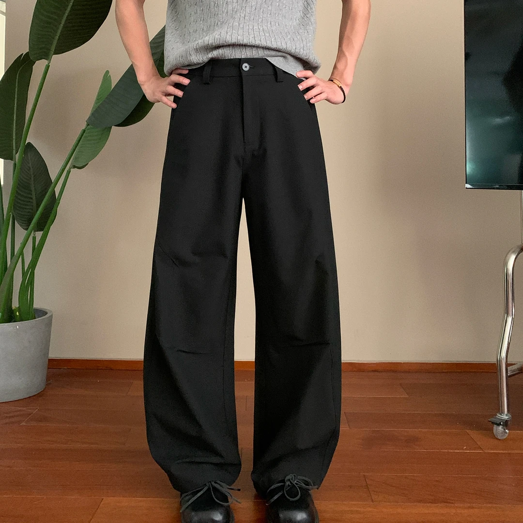 Holocene美式潮牌弯刀垂感阔腿长裤男款夏季薄款百搭休闲裤JS701