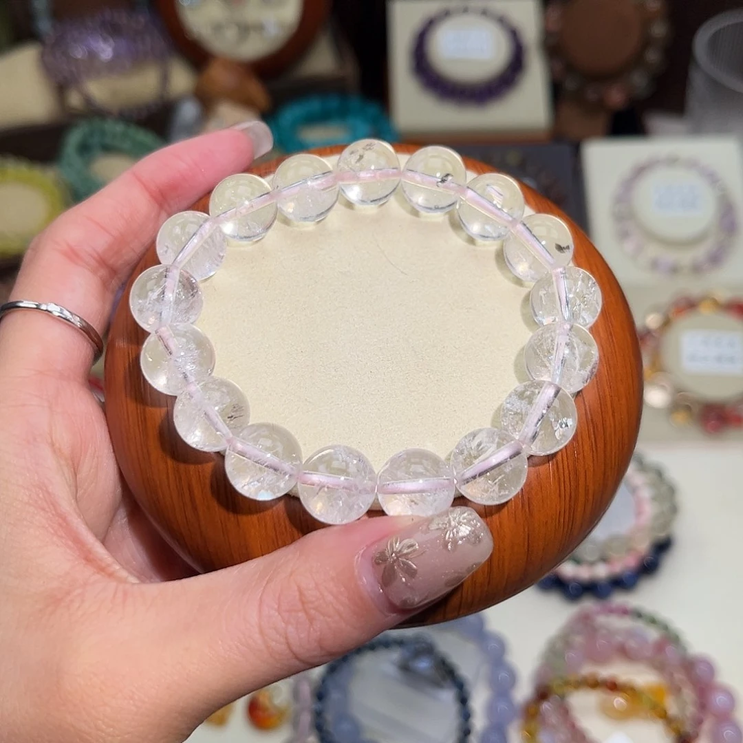 水晶手串未镶嵌十***班12m白阿塞