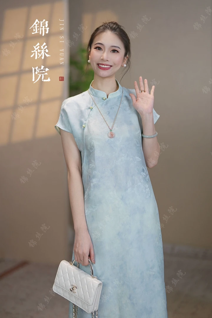 锦丝院【茉莉】双面穿轻奢时尚百搭国风女士夏季裙子LYQX67182503