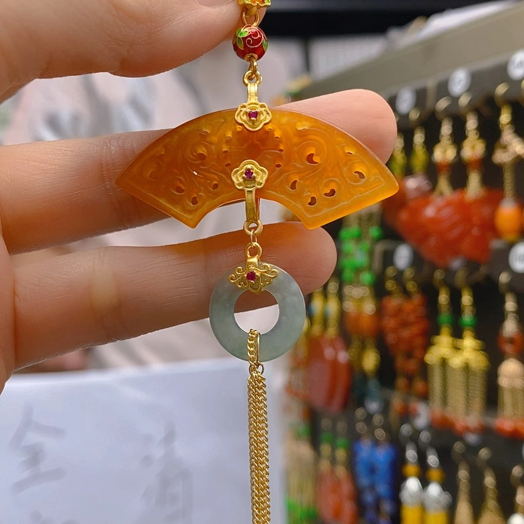 翡翠合金耳饰翡翠