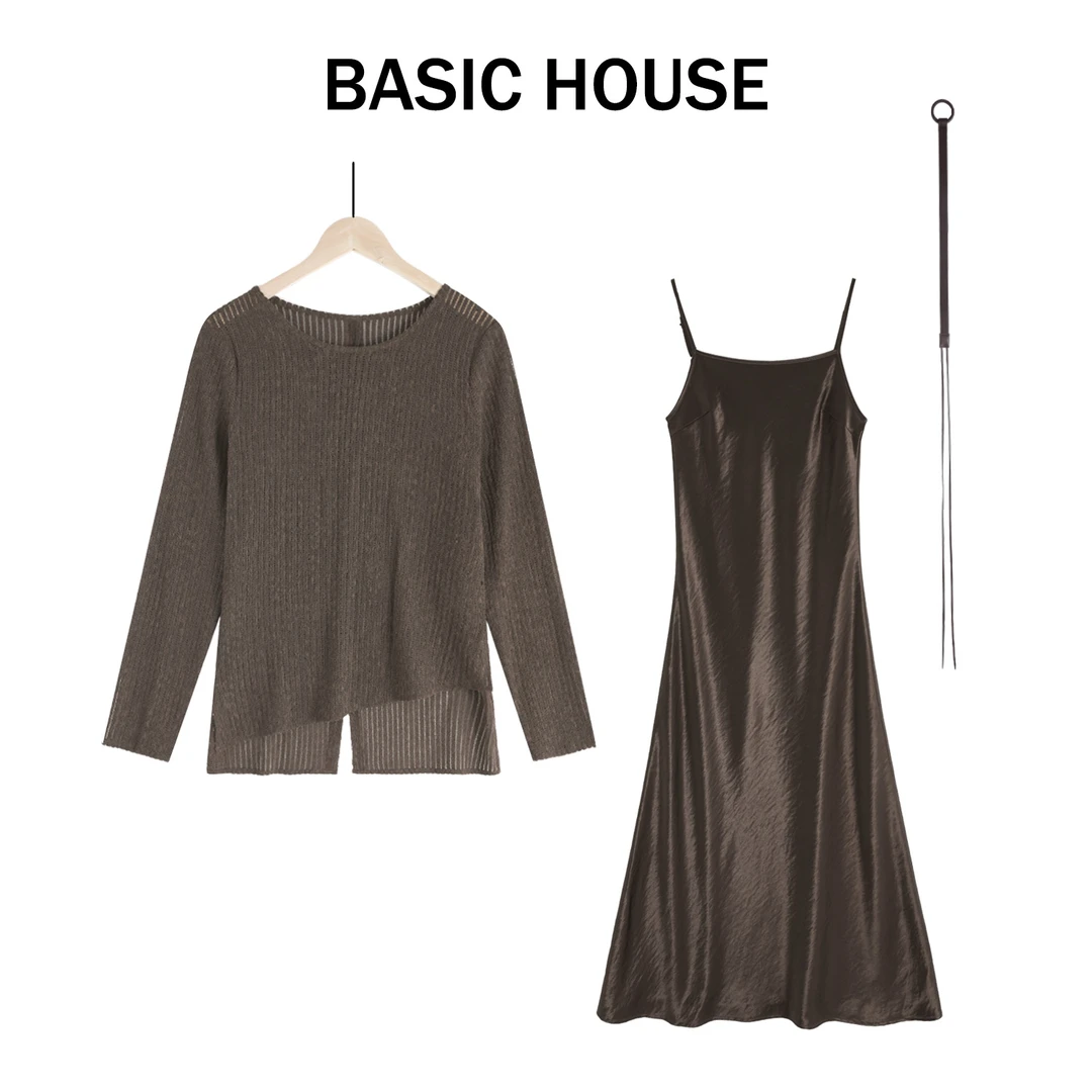 Basic House/百家好秋季新款百搭气质轻奢时尚套装B1385B51I62