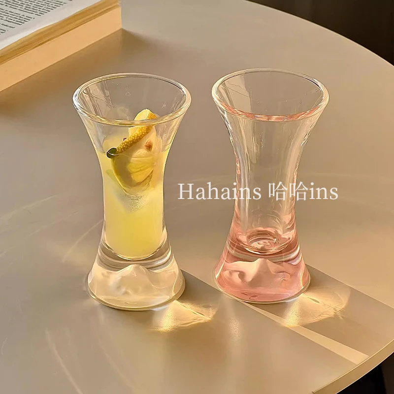 收腰观山杯ins风创意喝酒玻璃杯果汁杯香槟杯鸡尾酒杯冷饮杯子