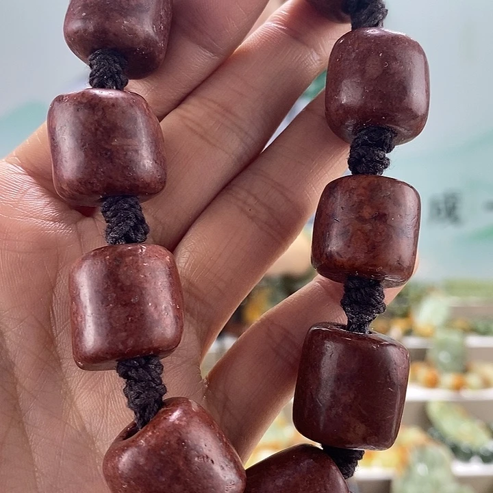 岫岩河磨玉（透闪石质玉）手链未镶嵌