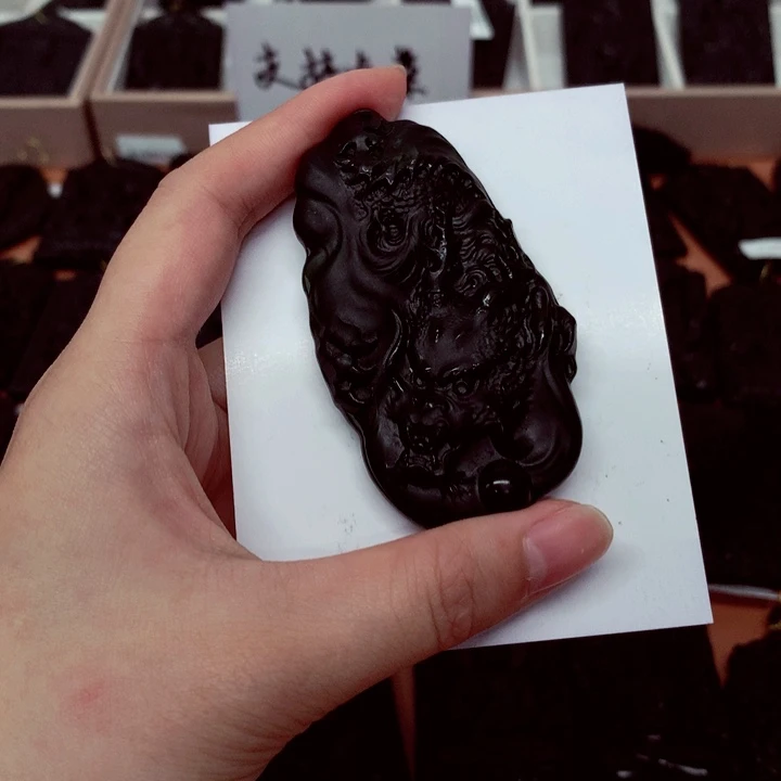 天然缅料a货钢琴黑特色题材挂件