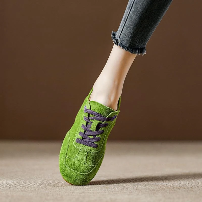 官方2025款独特风格甜美配色时髦透气百搭款式女阿甘鞋仿若德系品