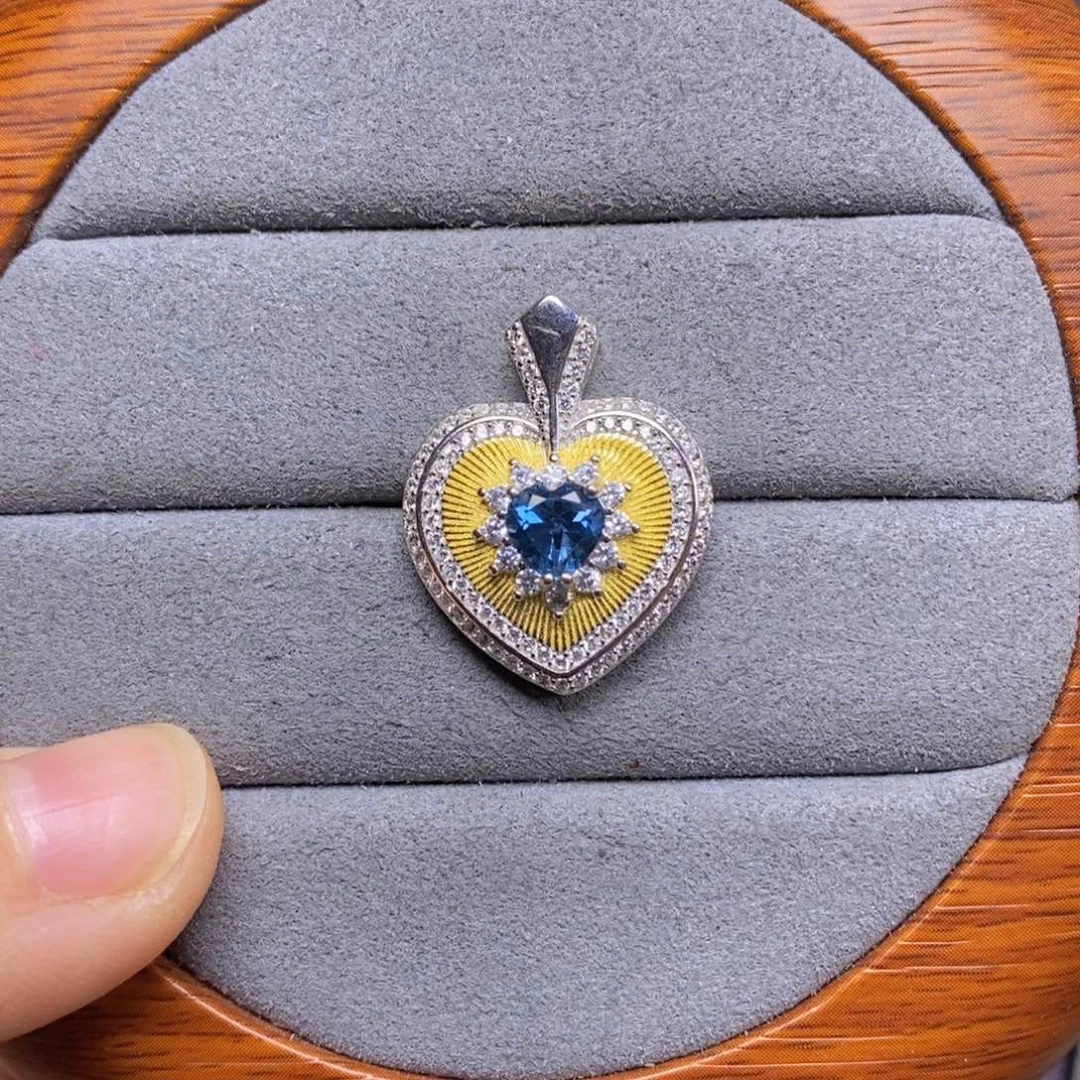 托帕石吊坠(不含链)银S925镶嵌