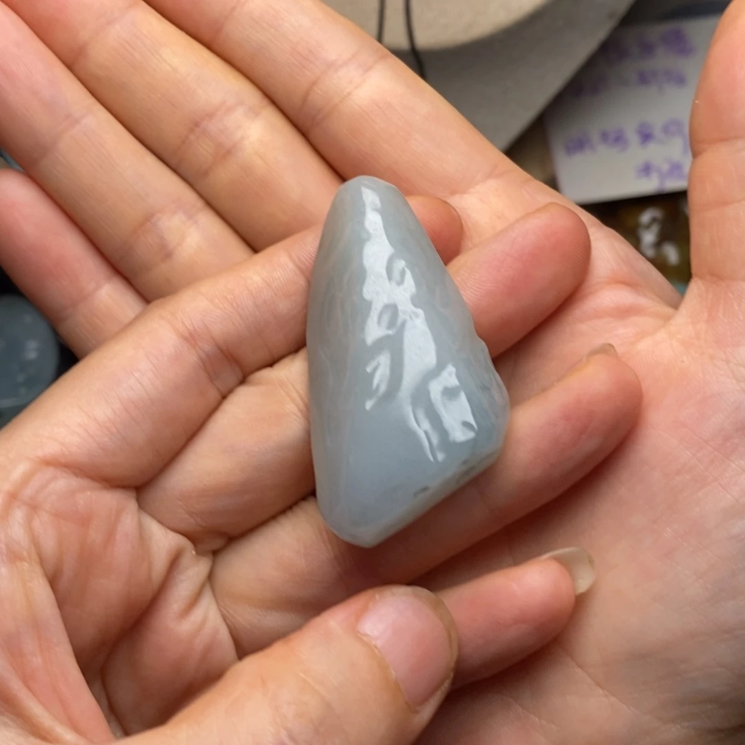 澄***丸翡翠未镶嵌颈饰天然
