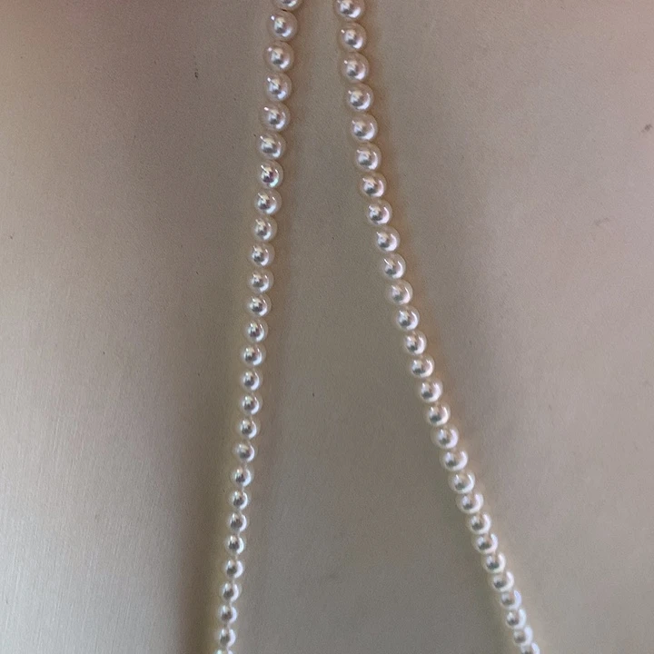 颈饰淡水珍珠银S925镶嵌3.5-4mm 极光小米链