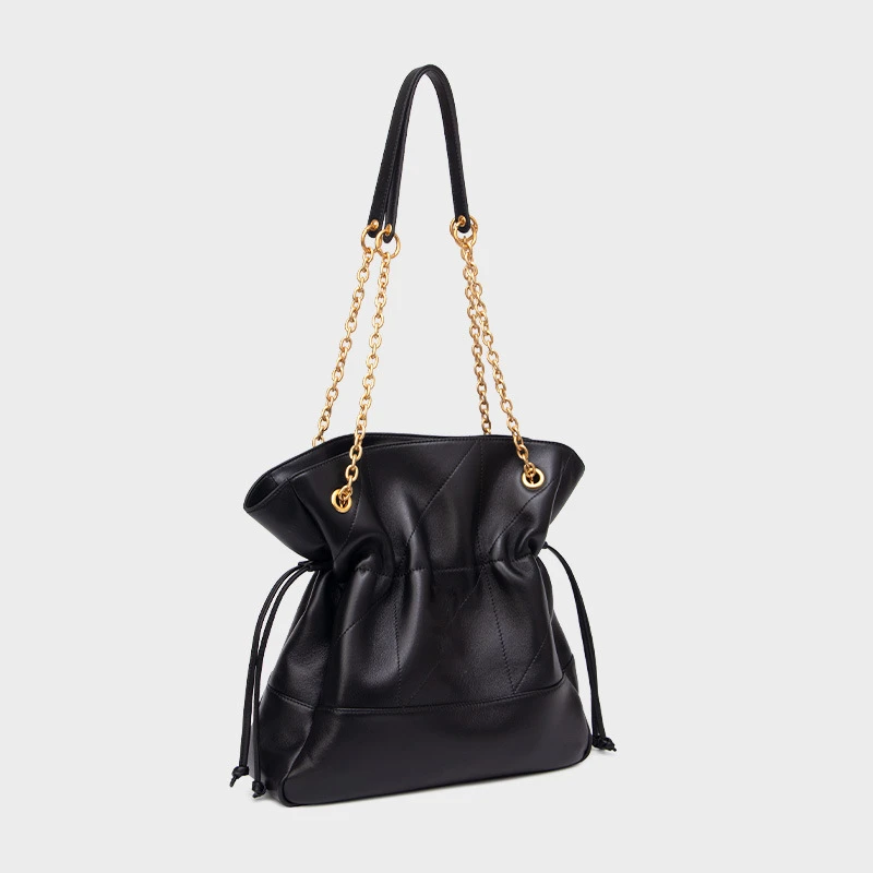 福袋水桶托特包大容量手提包包2025新款羊皮单肩包高级菱格腋下包