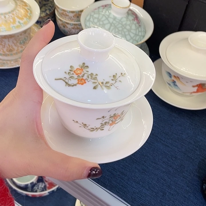 陶景德陶瓷盖碗茶具