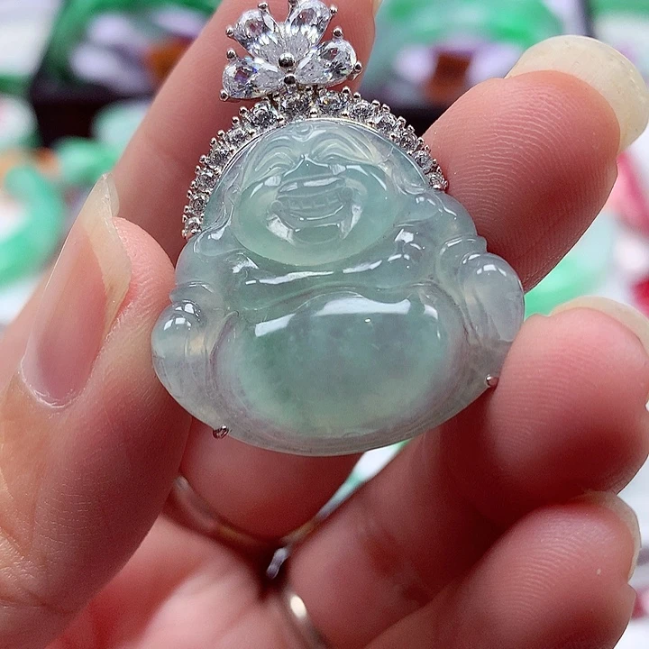 翡翠银S925镶嵌颈饰翡翠