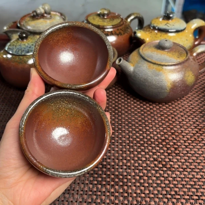 紫砂茶杯一对小抔60 C