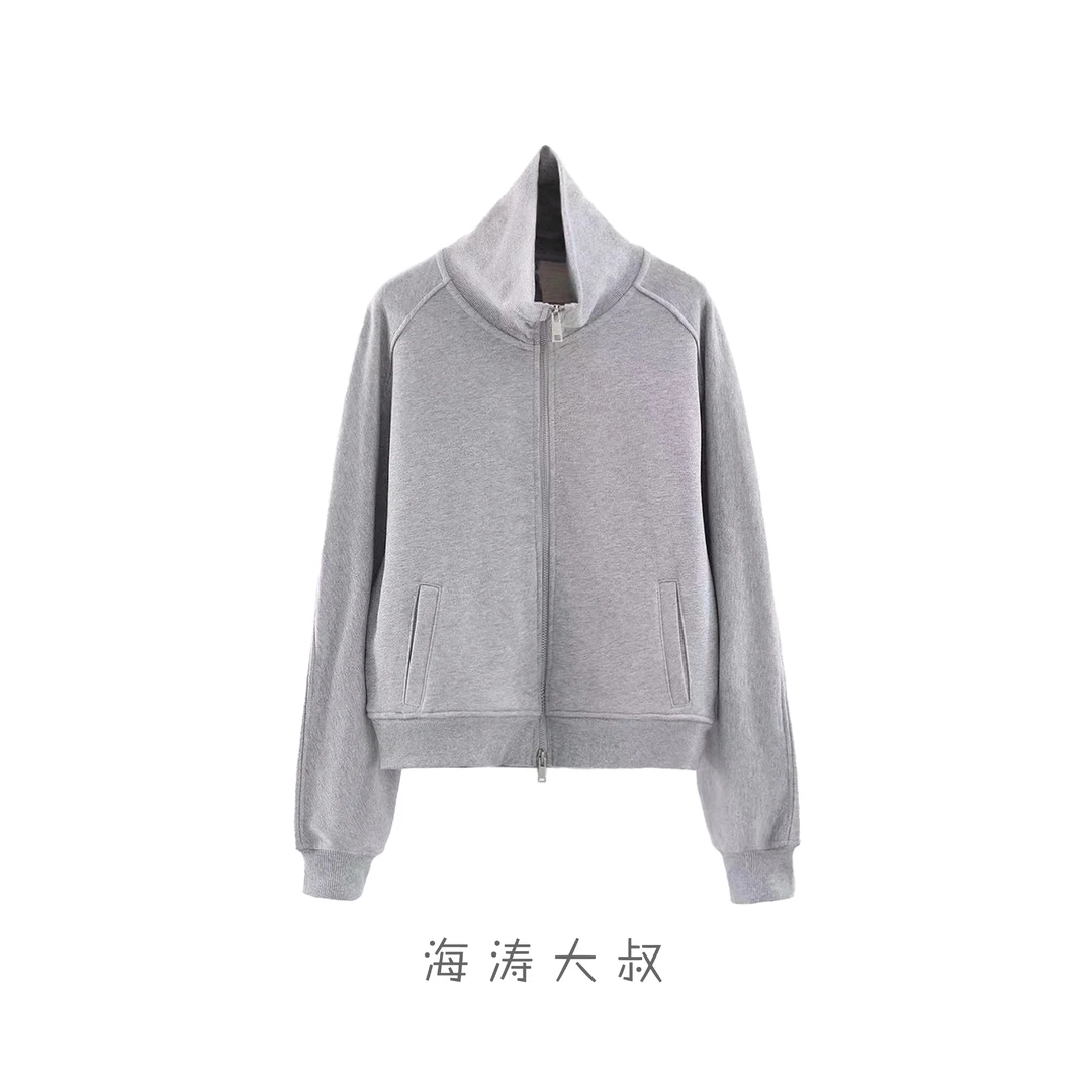 【海涛大叔】CS立领420g插肩袖拉链开衫外套 VW24216