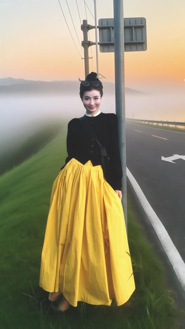 2025超火秋装一整套时尚百搭慵懒松弛感穿搭黑色针织衫半身裙套装