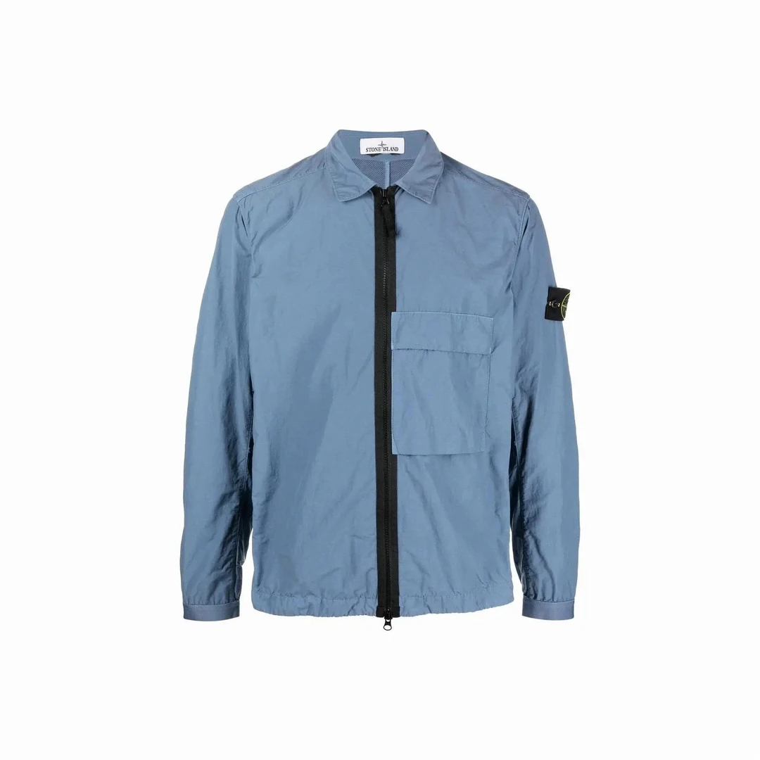 Stone island 石头岛/01767/大口袋雾霾蓝尼龙外套