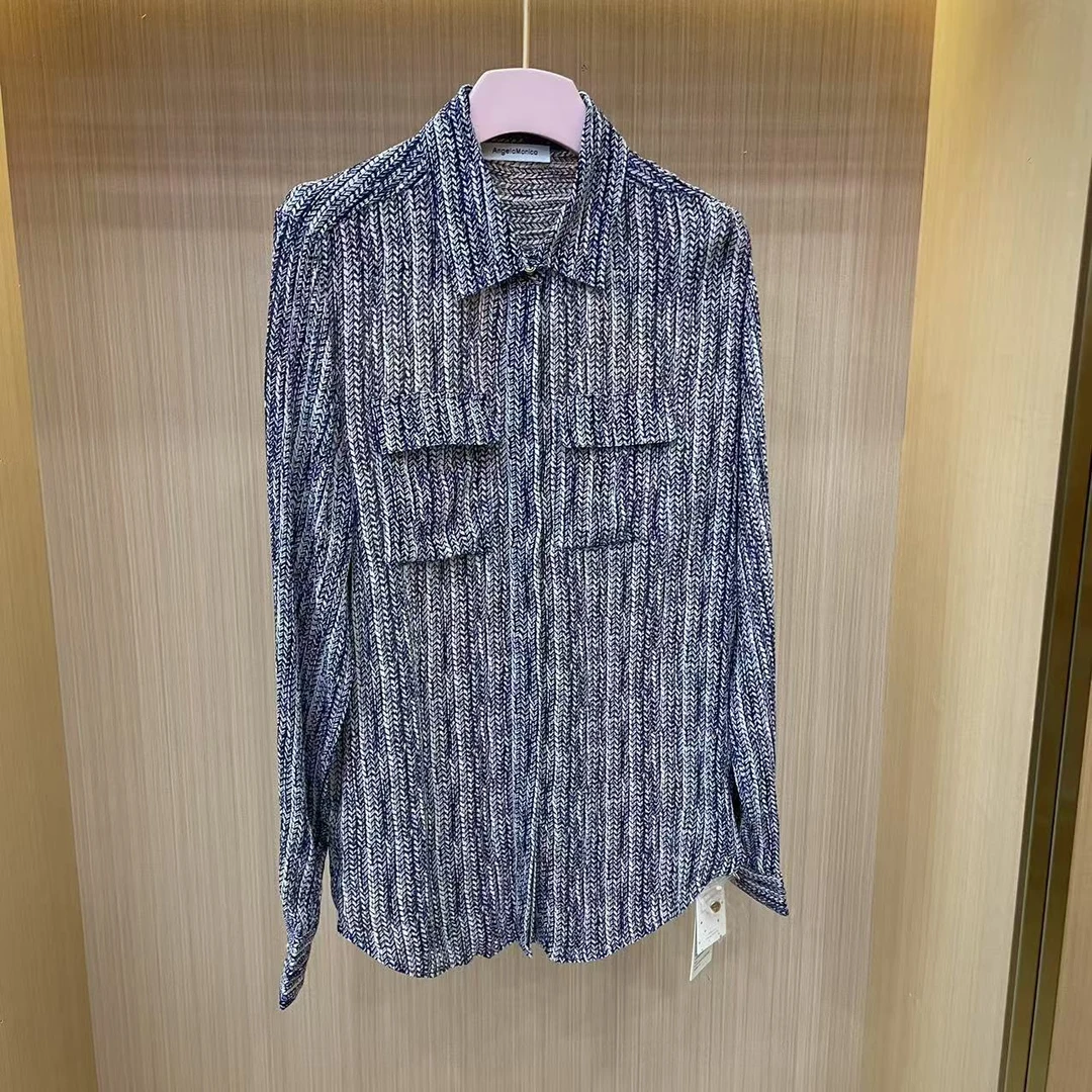 【LJWM】桑蚕丝长袖衬衫 BC1003