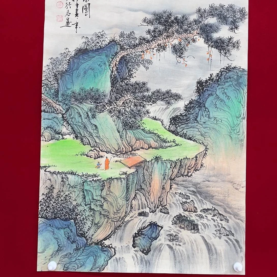 国画凌行志手绘作品