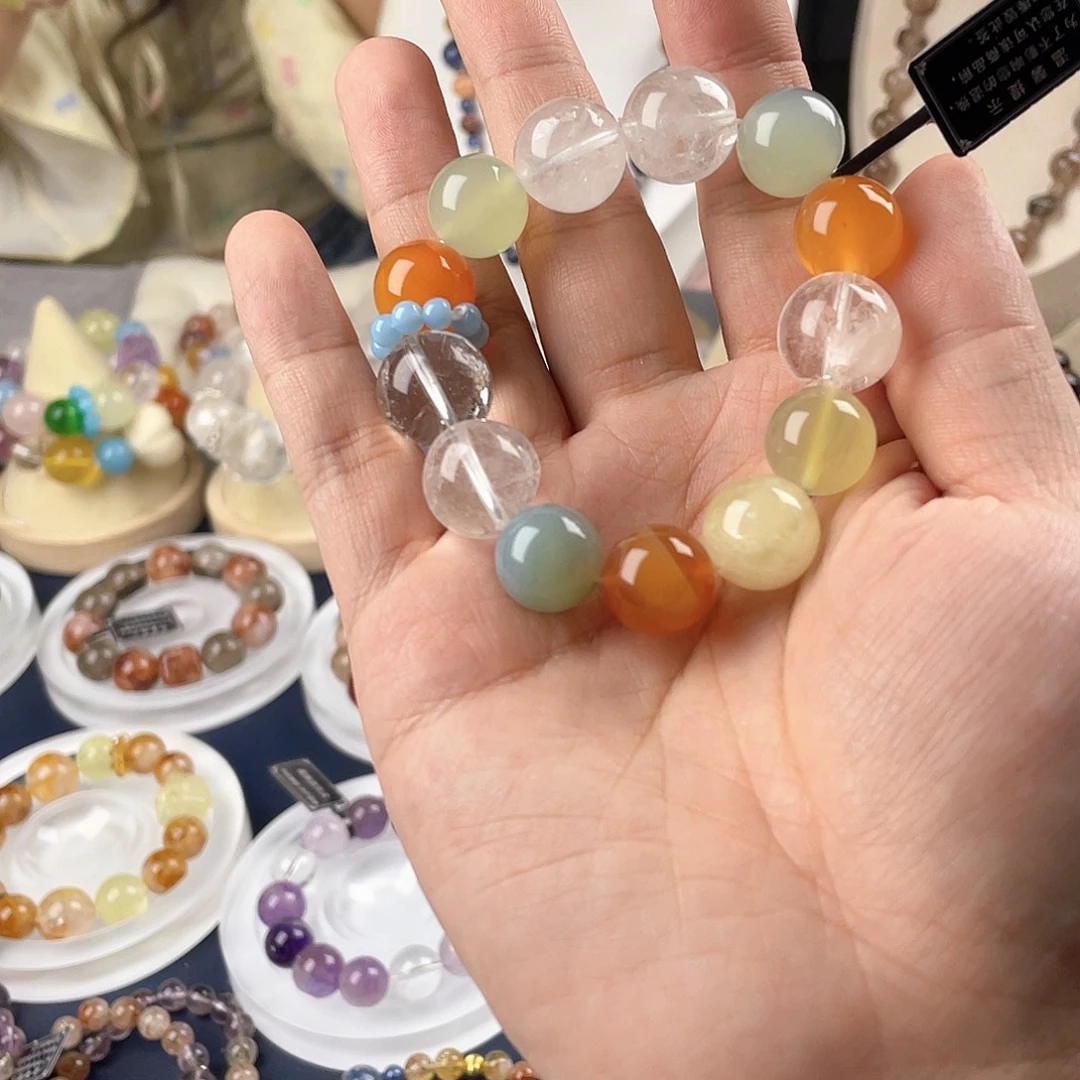 银S925镀金镶嵌手链水晶