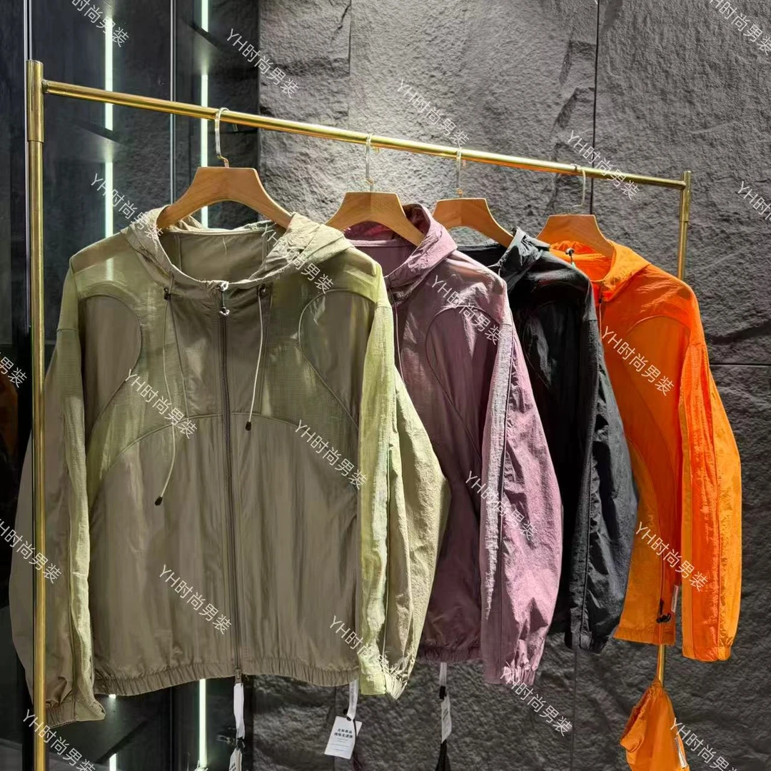 夏季新款时尚潮牌拼接休闲运动透气防晒夹克宽松休闲百搭防晒衣
