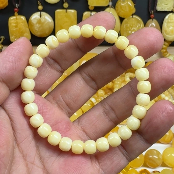 蜜蜡未镶嵌颈饰7+