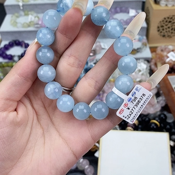 水晶手链未镶嵌G*W海蓝宝12
