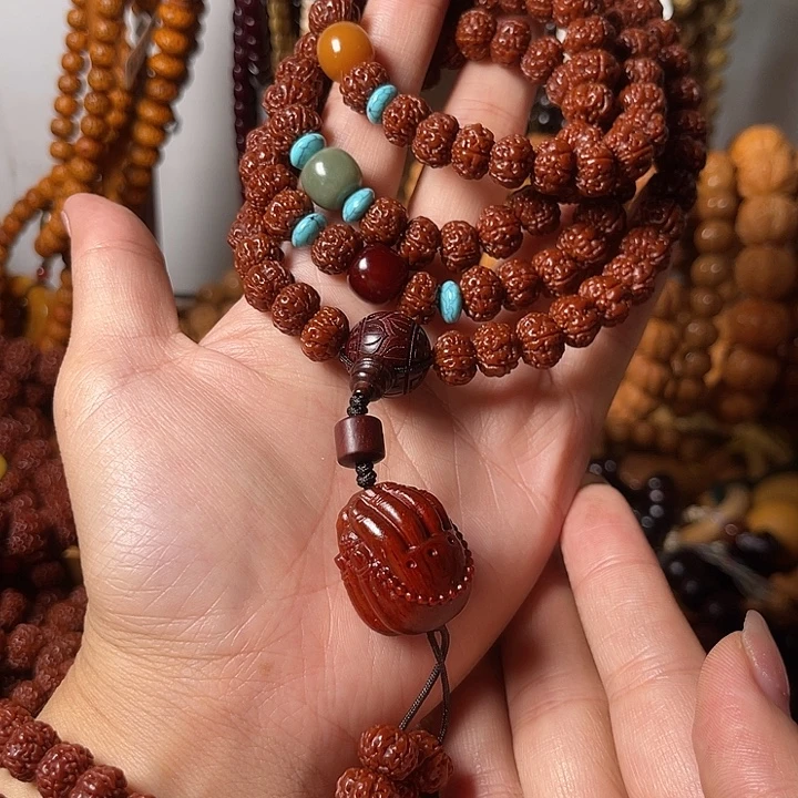 金刚菩提吊坠红色佛手款