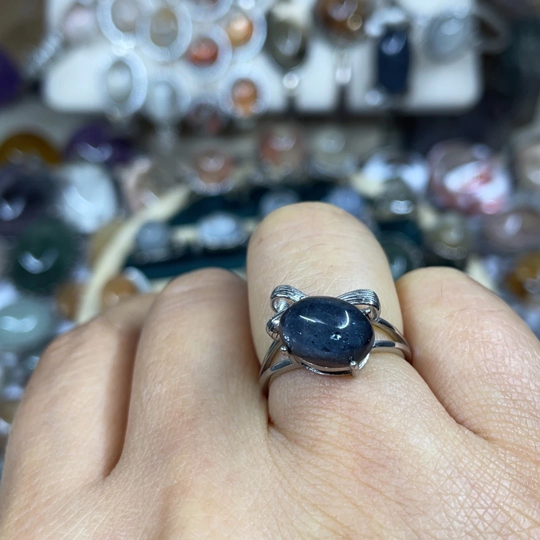 【闪购商品】银S925镶嵌珠宝半成品水晶戒指
