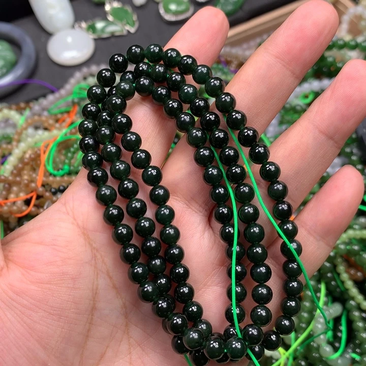 和田玉未镶嵌手链95
