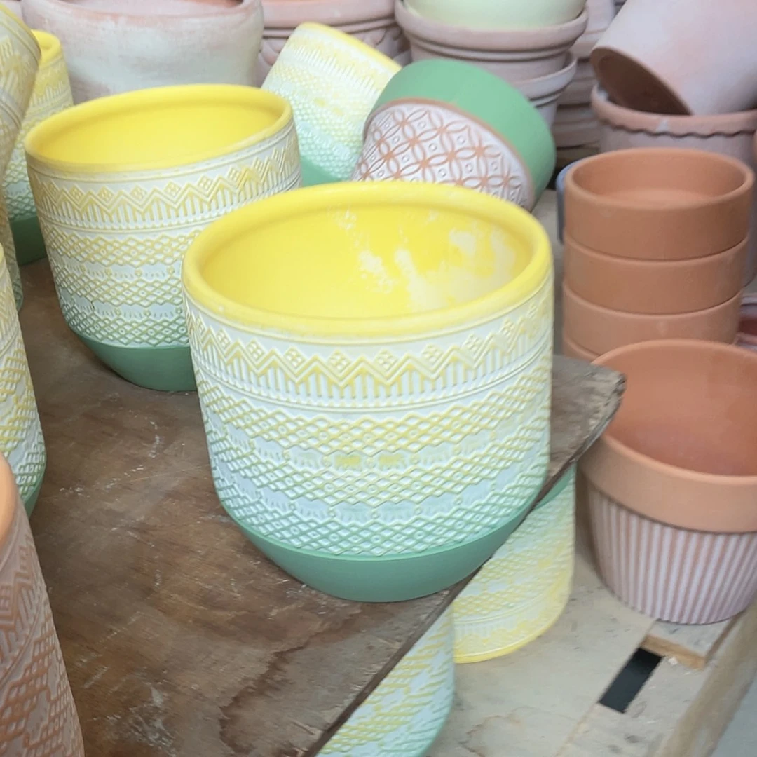 【闪购商品】红陶119机雕黄绿16-16一个