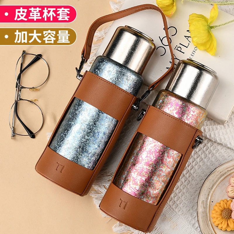 纯钛保温杯焖茶杯户外旅行焖泡水杯便携钛杯大容量茶水分离泡茶杯