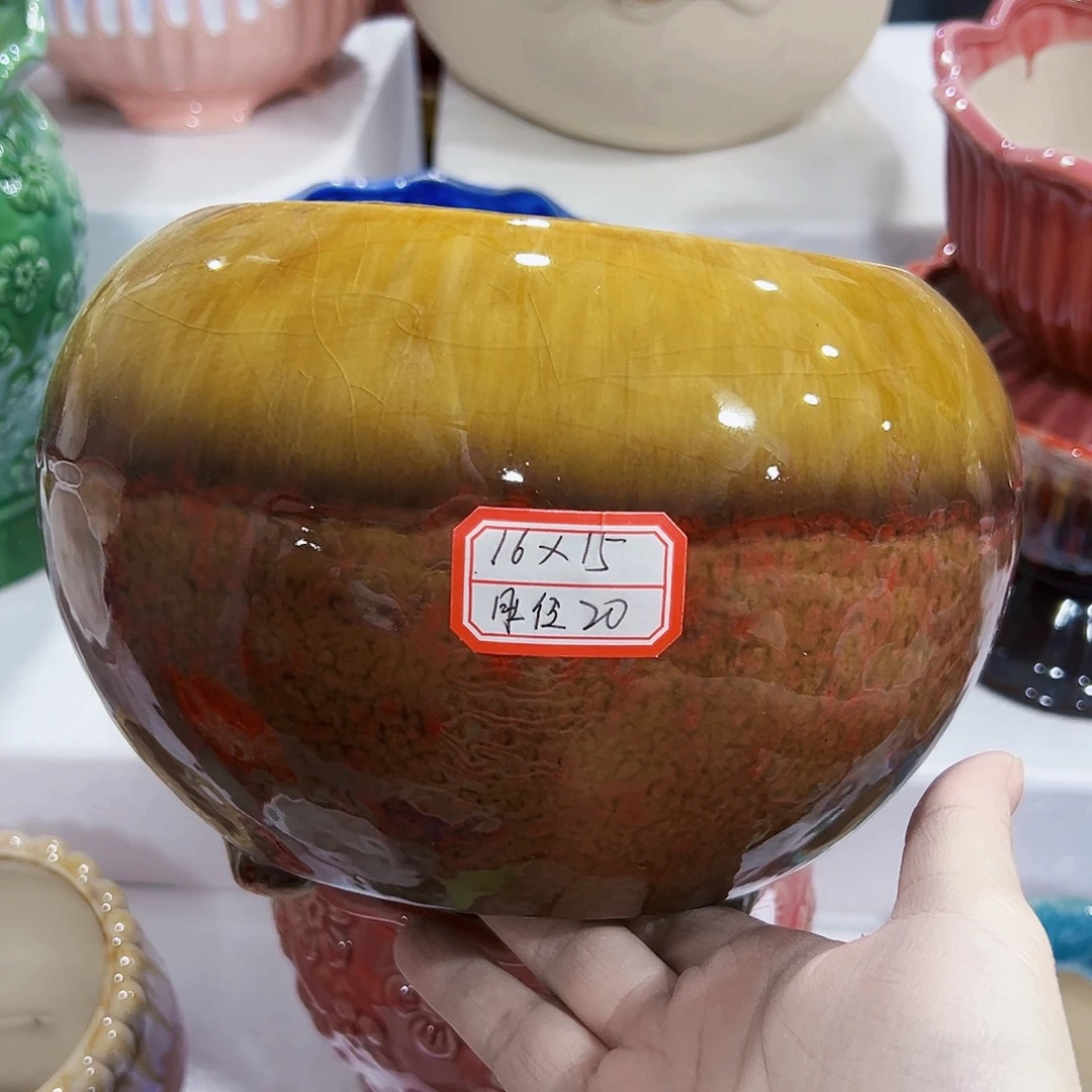 外贸尾单陶瓷花盆凑单10米包邮