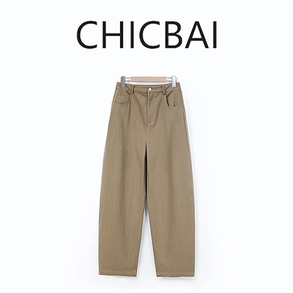 CHICBAI 生椰可可 夏季凉感显瘦好搭清透垂感弯刀休闲裤