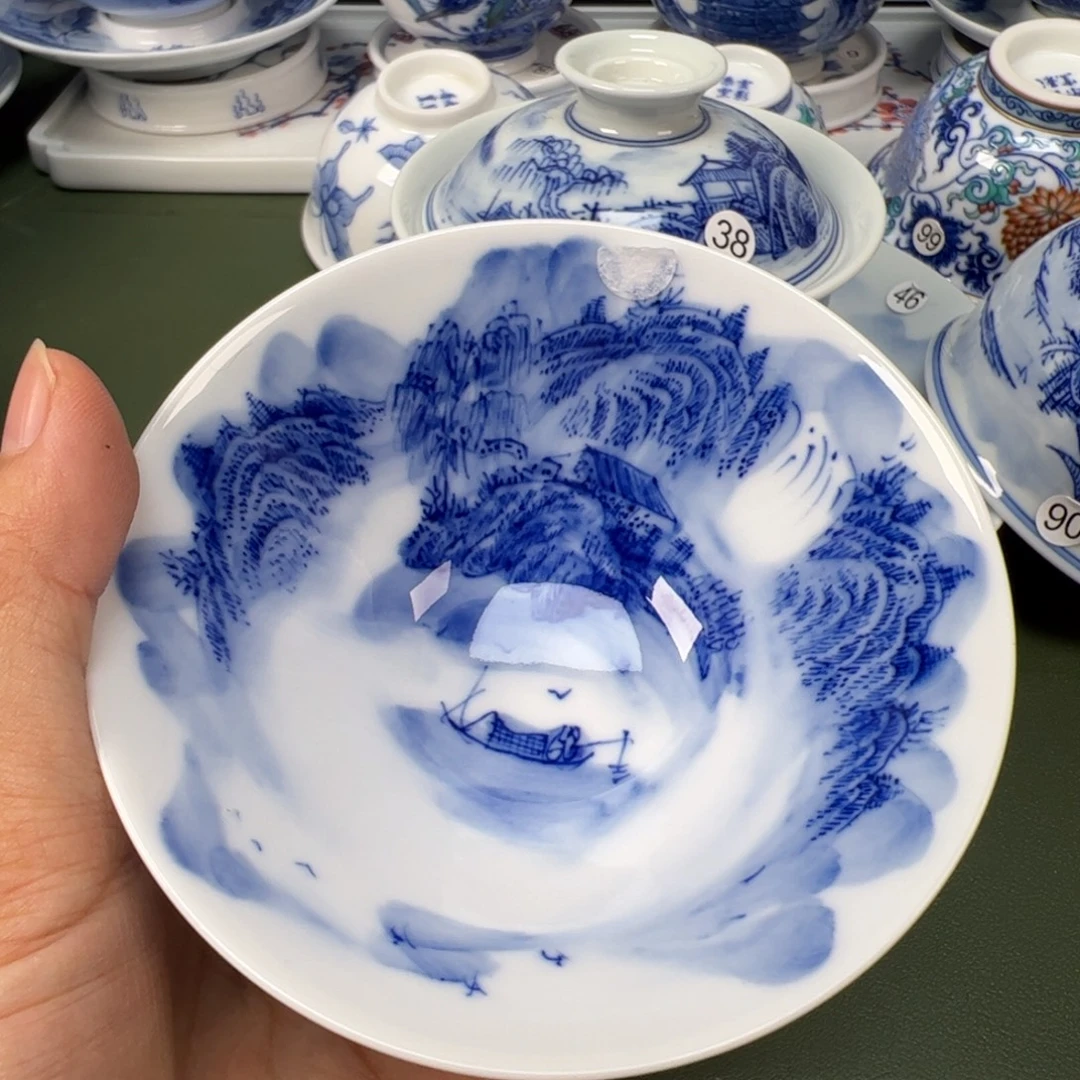 陶瓷景德镇纯手工纯手绘茶具木木