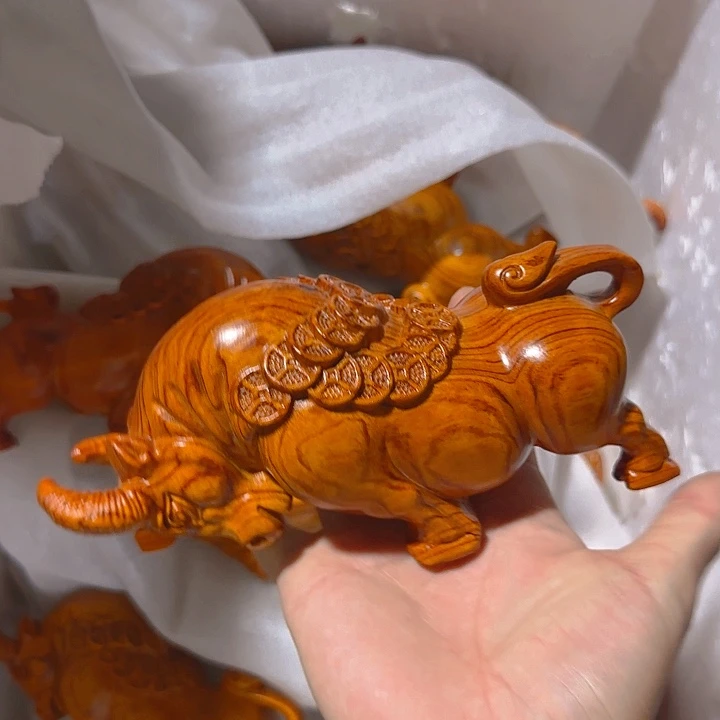 木花梨木20金钱牛一只