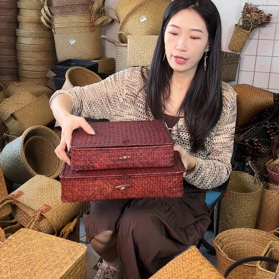 草编草编包/草编收纳盒微瑕疵