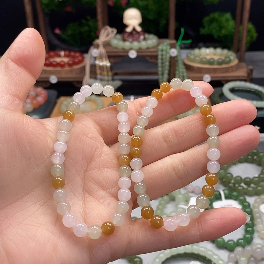 和田玉手链未镶嵌微瑕