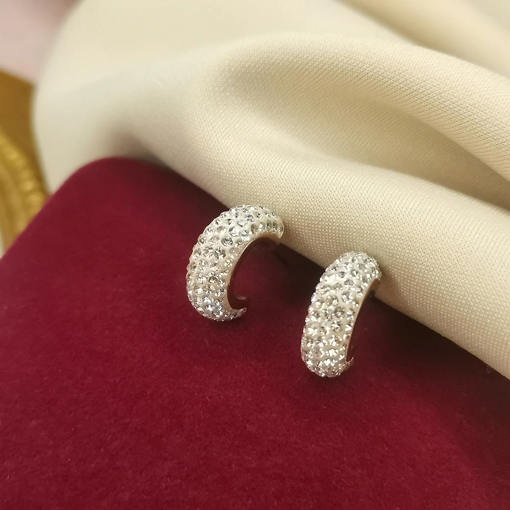 施华洛vintage密镶环扣耳针[2501141-105]