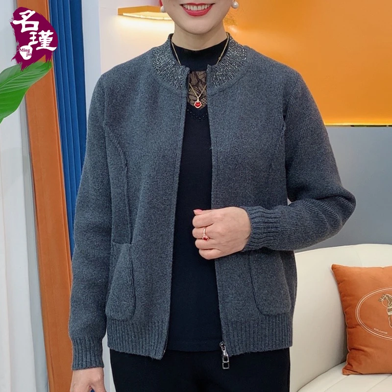 妈妈春秋装新中式外套上衣2024年新款中老年女装外套大码aa5781