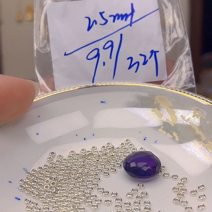 颈饰银S925镶嵌紫晶紫晶925镶嵌36