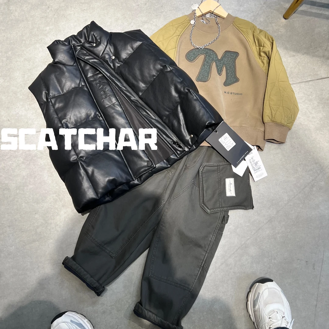 【杨少华服饰】新款秋冬季2025中大童加绒百搭宽松休闲工装裤11521