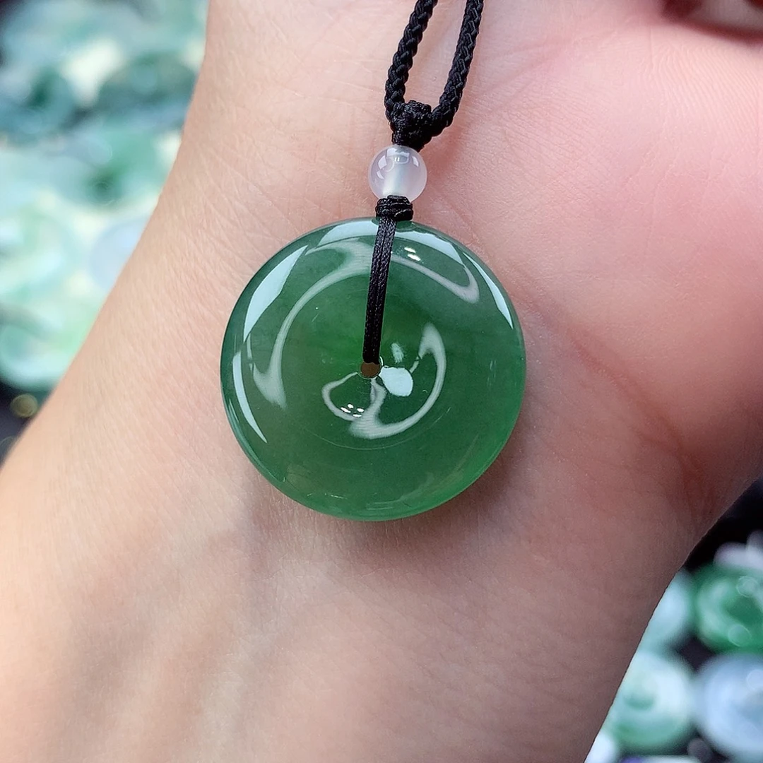 翡翠未镶嵌颈饰编号14尺寸21.6-5.1