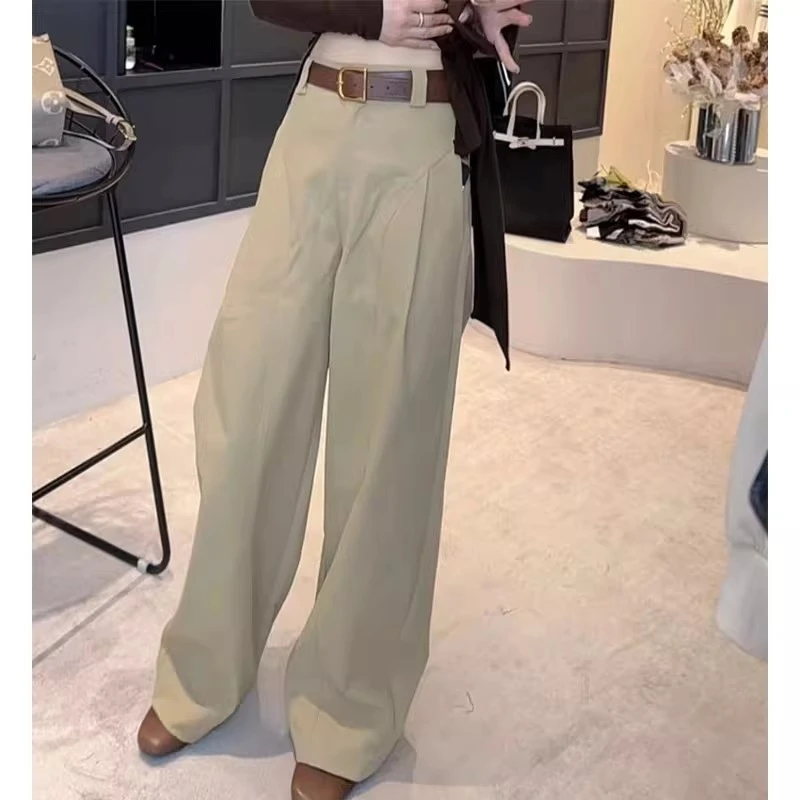 休闲阔腿裤女2025秋季新款韩版时尚简约高腰洋气百搭显瘦女装长裤